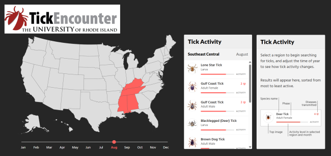 Tick Finder map from TickEncounter
